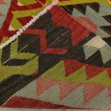 Large Green Handmade Vintage Kilim Rug, 184x309Cm