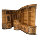 Exceptionnel Meuble Bar d'Angle Artisanal en Bois Noble – Pièce Unique