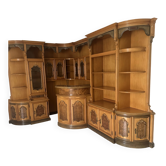 Exceptionnel Meuble Bar d'Angle Artisanal en Bois Noble – Pièce Unique