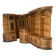 Exceptionnel Meuble Bar d'Angle Artisanal en Bois Noble – Pièce Unique