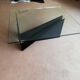 Black metal and glass coffee table