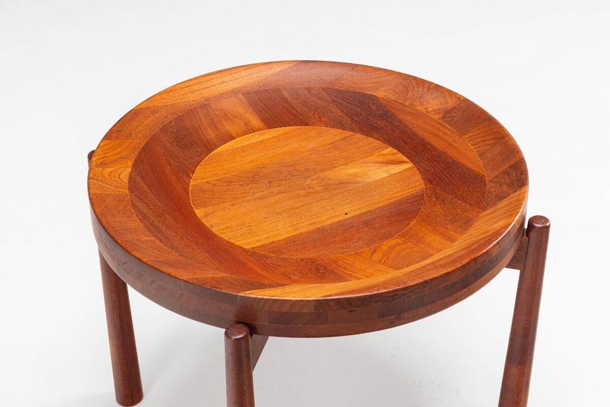 Table tray sculpturale Jens Quistgaard en teck Danemark 1960
