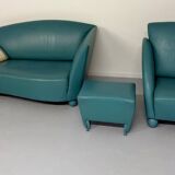 Living room sofa and armchair Atlantis design from the 90s by Wittmann vintage