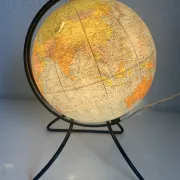 Vintage 1960 terrestrial globe glass world map Perrina - 24 cm