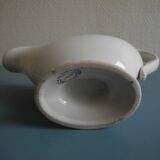 Old earthenware sauceboat Creil-Montereau 19th century