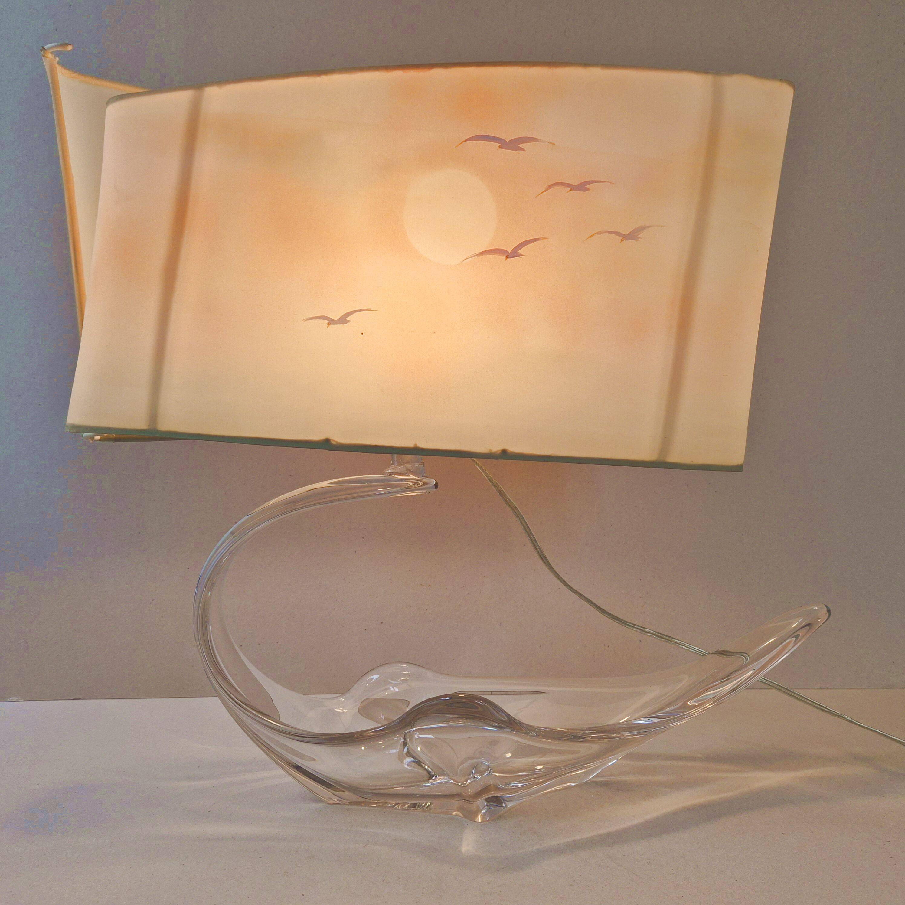 Vintage crystal lamp from the 1970s