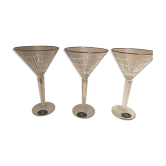 3 Ralph Lauren martini glasses