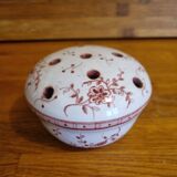 Old earthenware flower pick signed PB