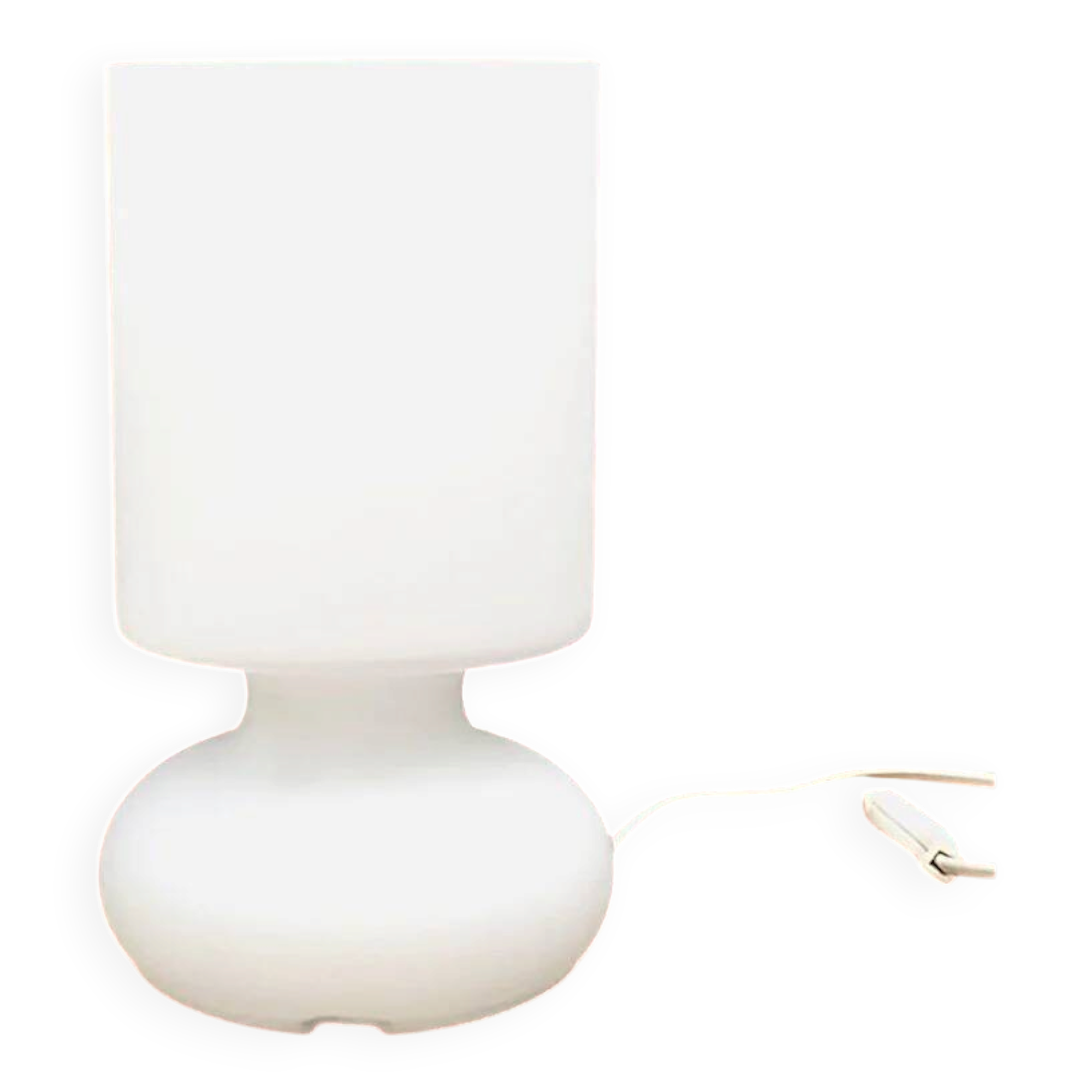 IKEA Lykta vintage mushroom lamp in blown white glass – 90s design table lamp