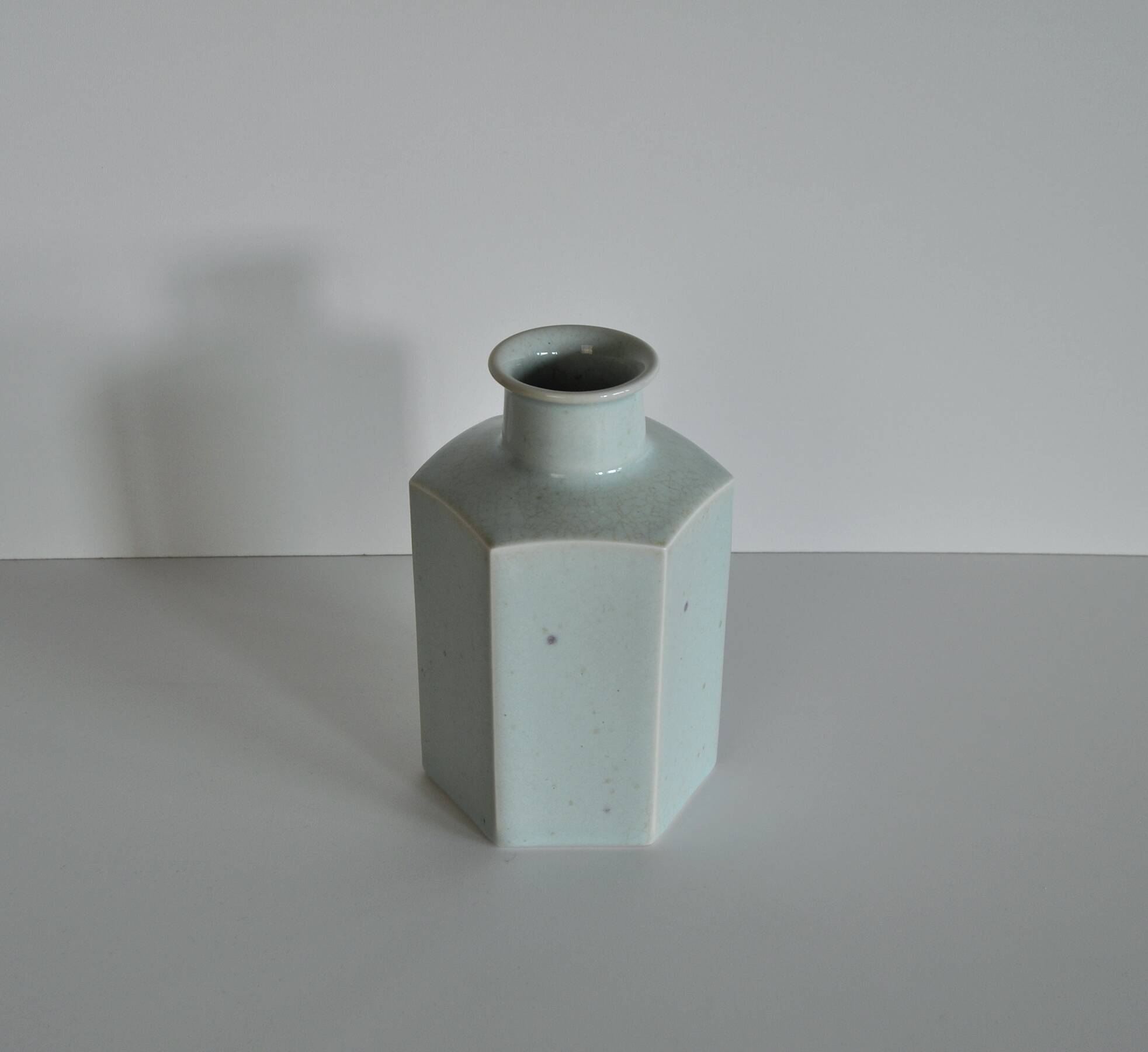 Mint Green Celadon Glazed Vase by Eslau, Denmark 1950-60s