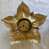 Golden flower wall lamp