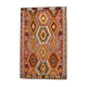 6x9 Colorful Handmade Geometric Kilim Rug, 182x283Cm