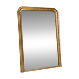 Large Louis Philippe Style Gilded Stucco Fireplace Mirror