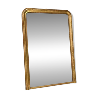 Large Louis Philippe Style Gilded Stucco Fireplace Mirror