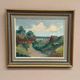 Oil on Panel 'Sea View' by S. Palm, Signed, Vintage & Framed 40 × 34 cm