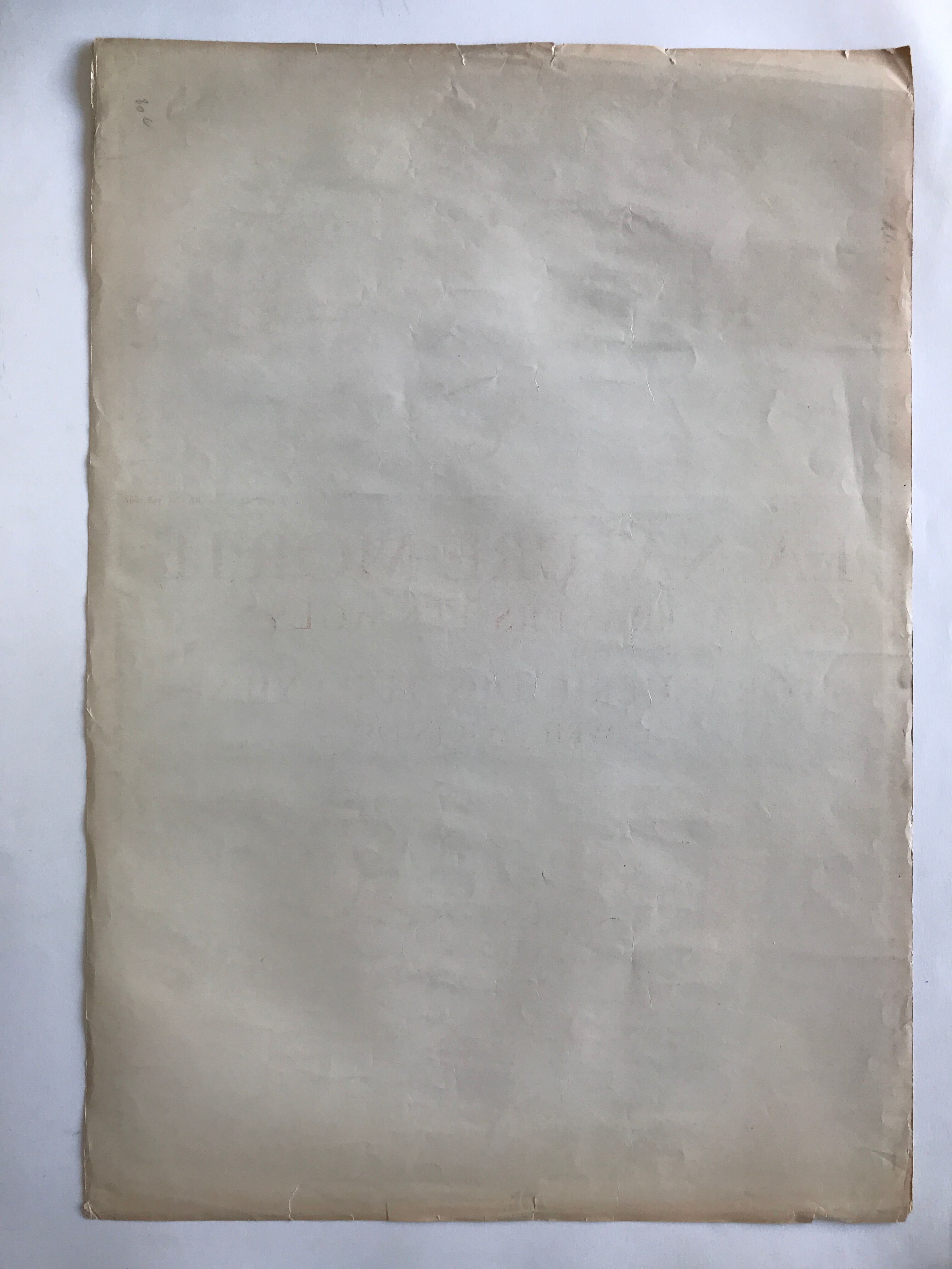 Original lithographed poster exhibition George Braque, Orangerie des Tuileries, 1952