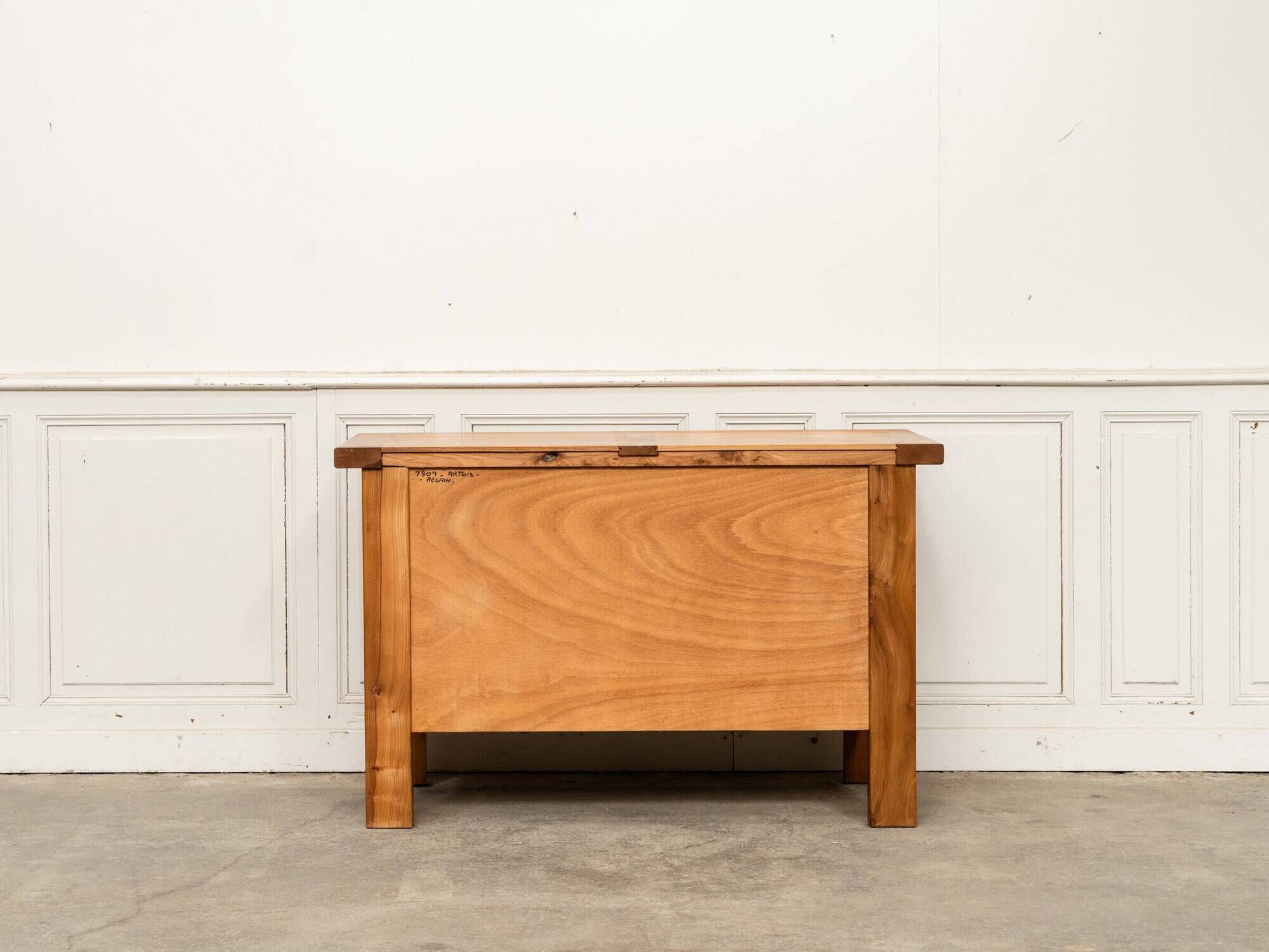 Commode Maison Regain in solid elm, 1960s.