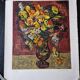 Isis Kischka (1908-1973) - Lithographie en couleurs - Bouquet de fleurs