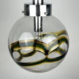 Large vintage swirling Murano glass pendant light, 1970s