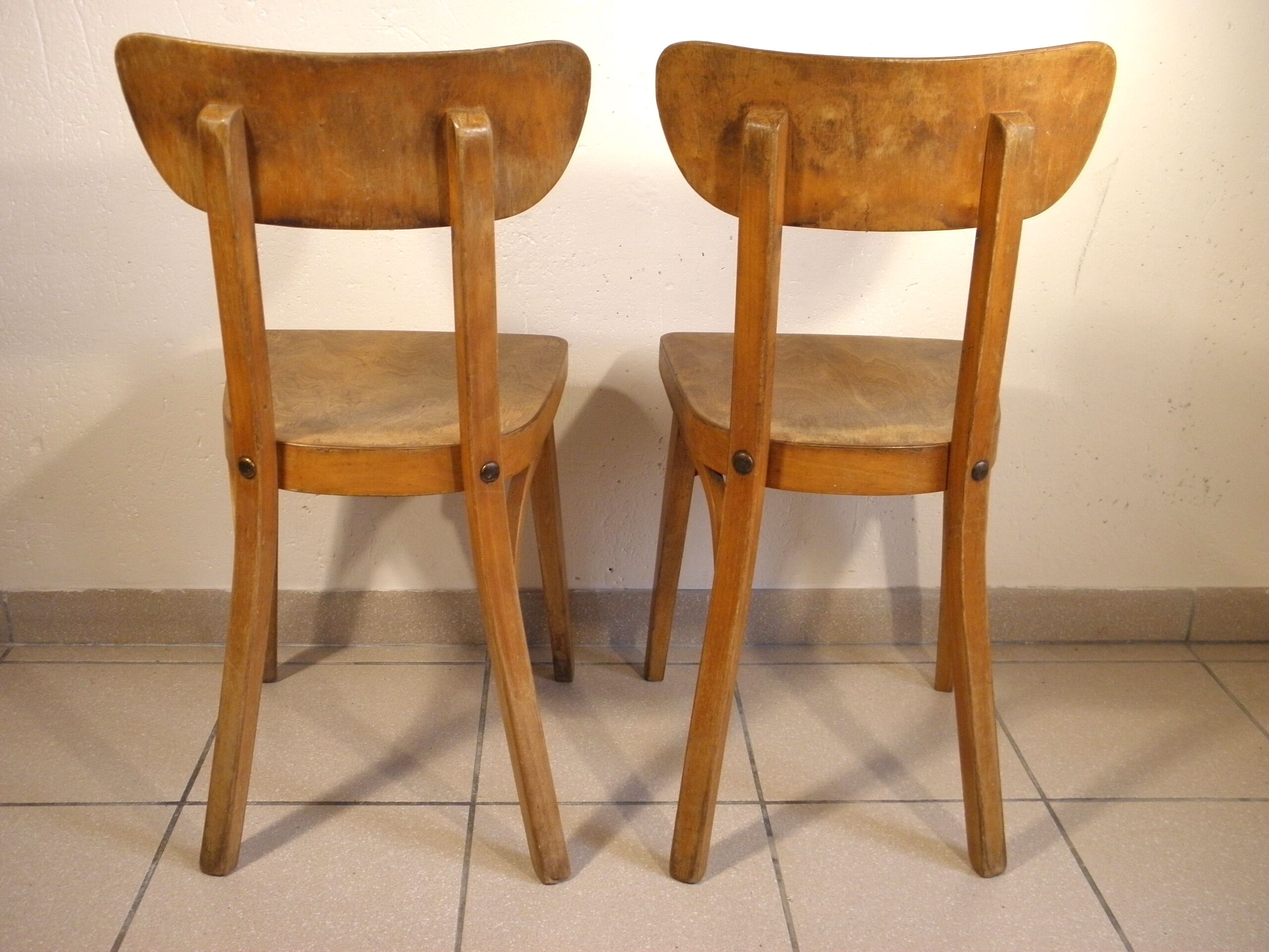 Pair of Baumann bistro chairs