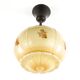 Art Deco ceiling lamp, double-layered glass, ebonite, Germany, 1930s