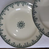 4 vintage flat plates in iron earth from HBC