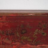 Ancient oriental chest in garnet red (circa 1900) #36