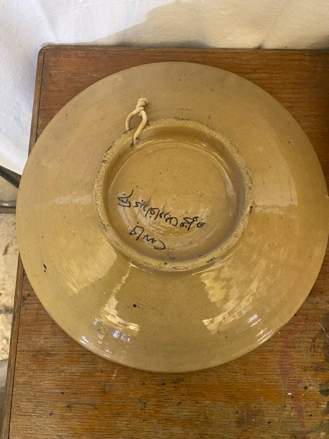 Pair of Antique SAFI Moroccan Glazed Terracotta Dishes from the 50s