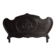 Rocaille Louis XV style headboard, black patina