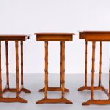 English Cherrywood Nesting Tables from Heldense, 1978, Set of 3