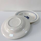 Pair of old hollow plates in earthenware