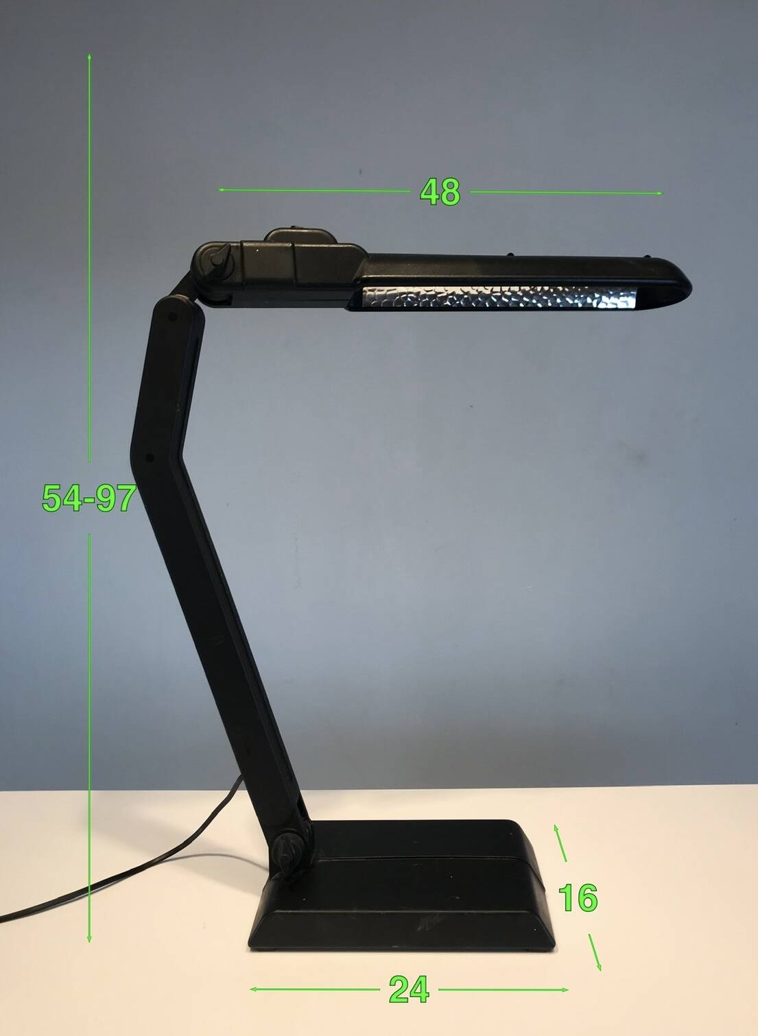 Large vintage postmodern desk lamp 'statut' by lival finland, 1980s