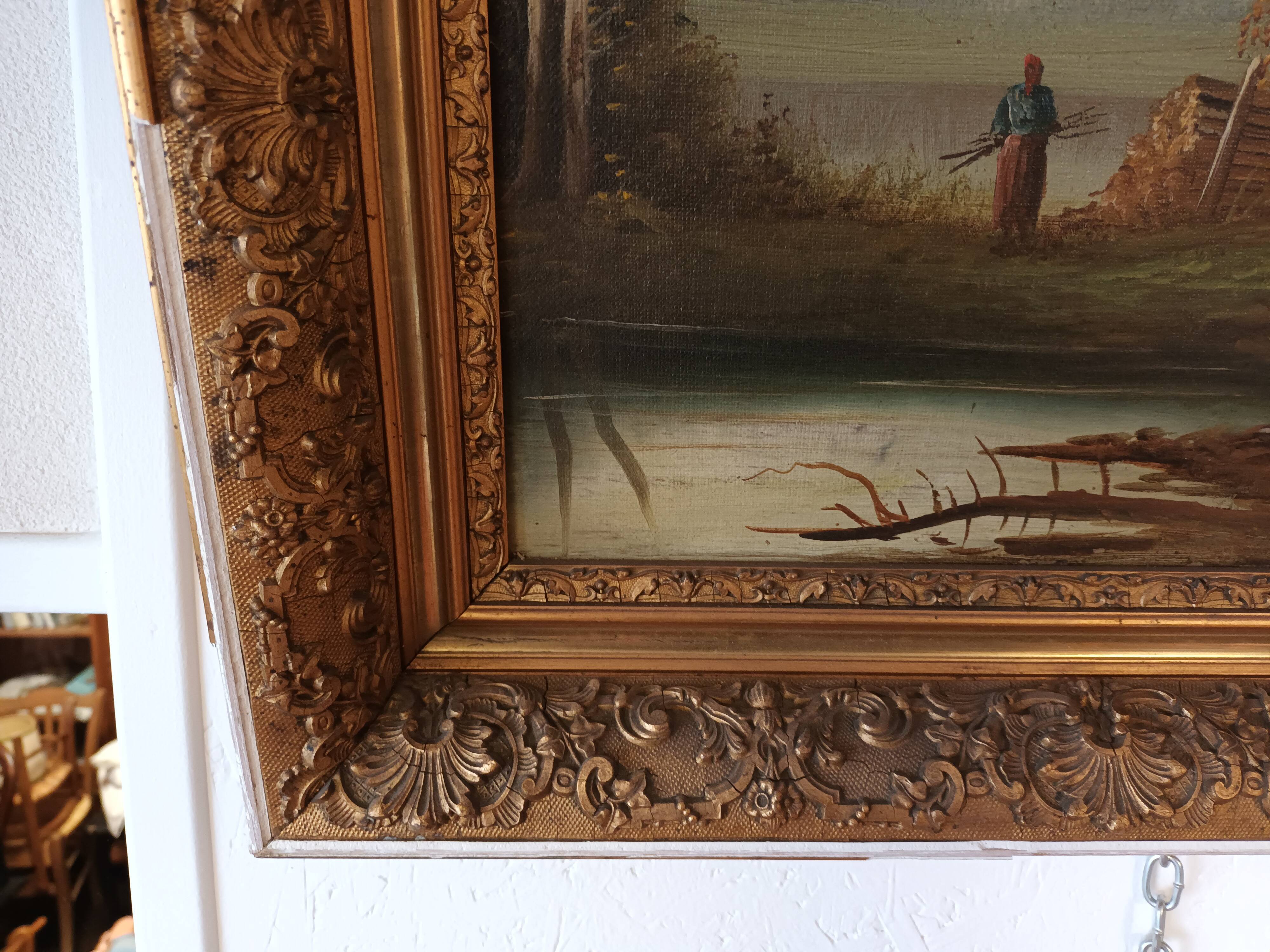 Tableau sous bois XIX ème