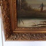 Painting under wood XIX th