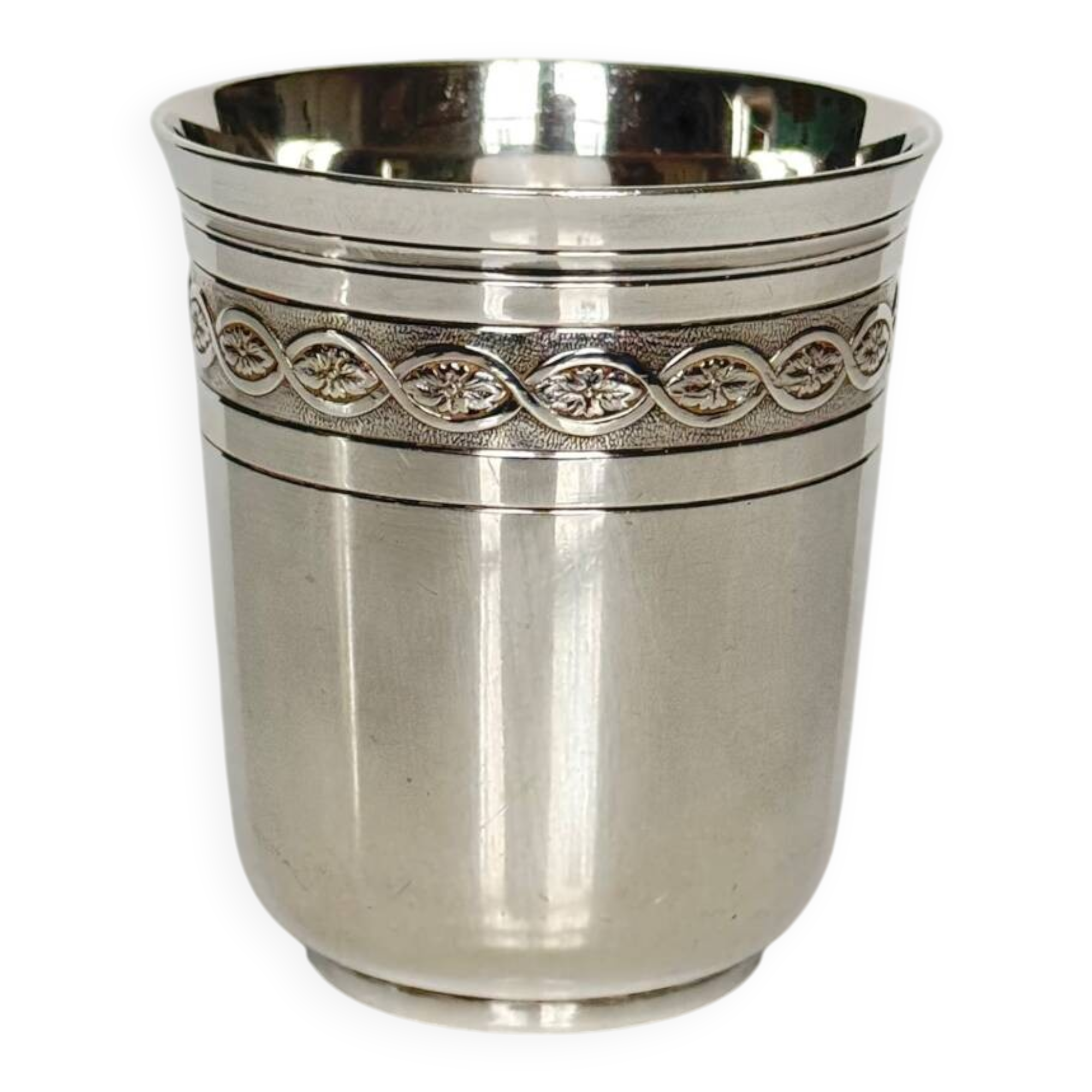 Elegant silver-plated metal cup | Christofle