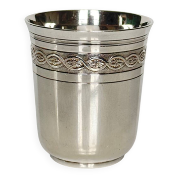 Élégante timbale en métal argenté | Christofle