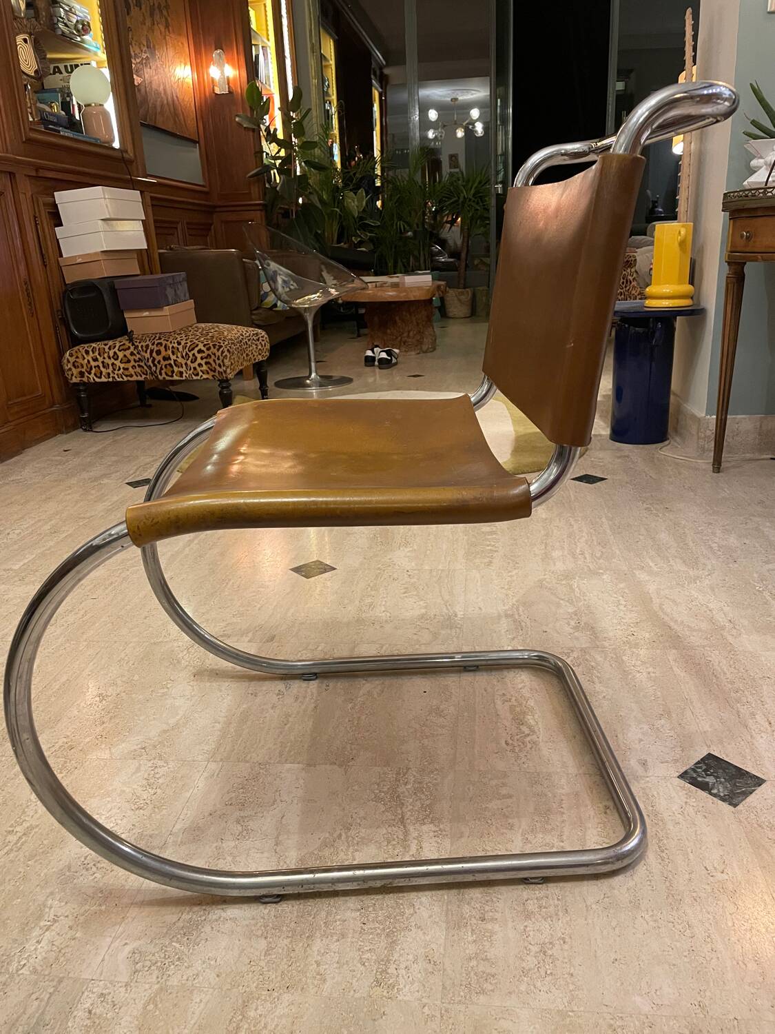 Set of six vintage MR 10 Mies Van der Rohe Knoll chairs