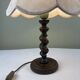 Turned wooden lamp