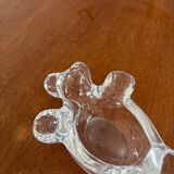 Cendrier vintage en forme d'ours en cristal de Vannes