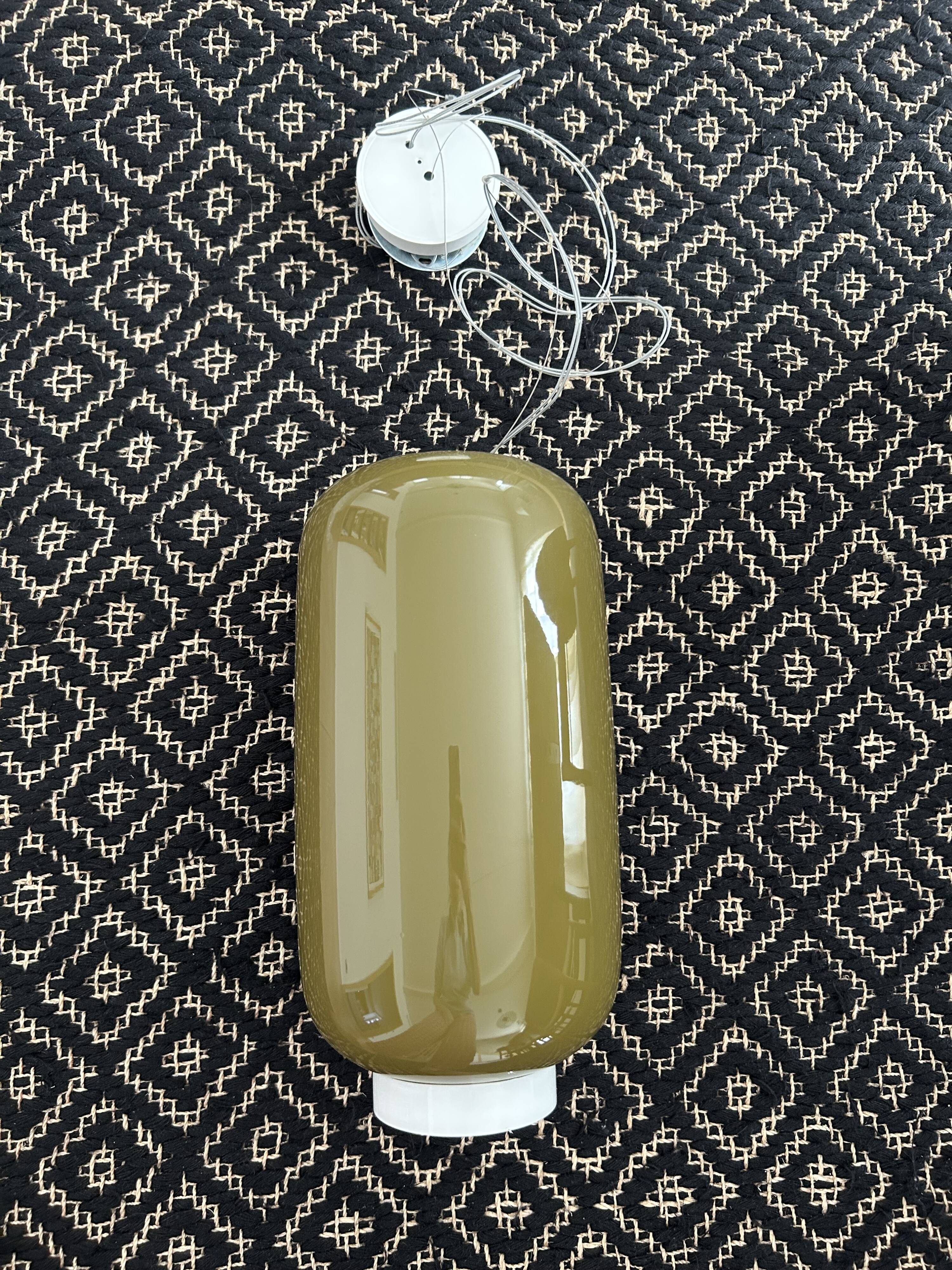 Chouchin No. 2 khaki glass pendant light by Foscarini