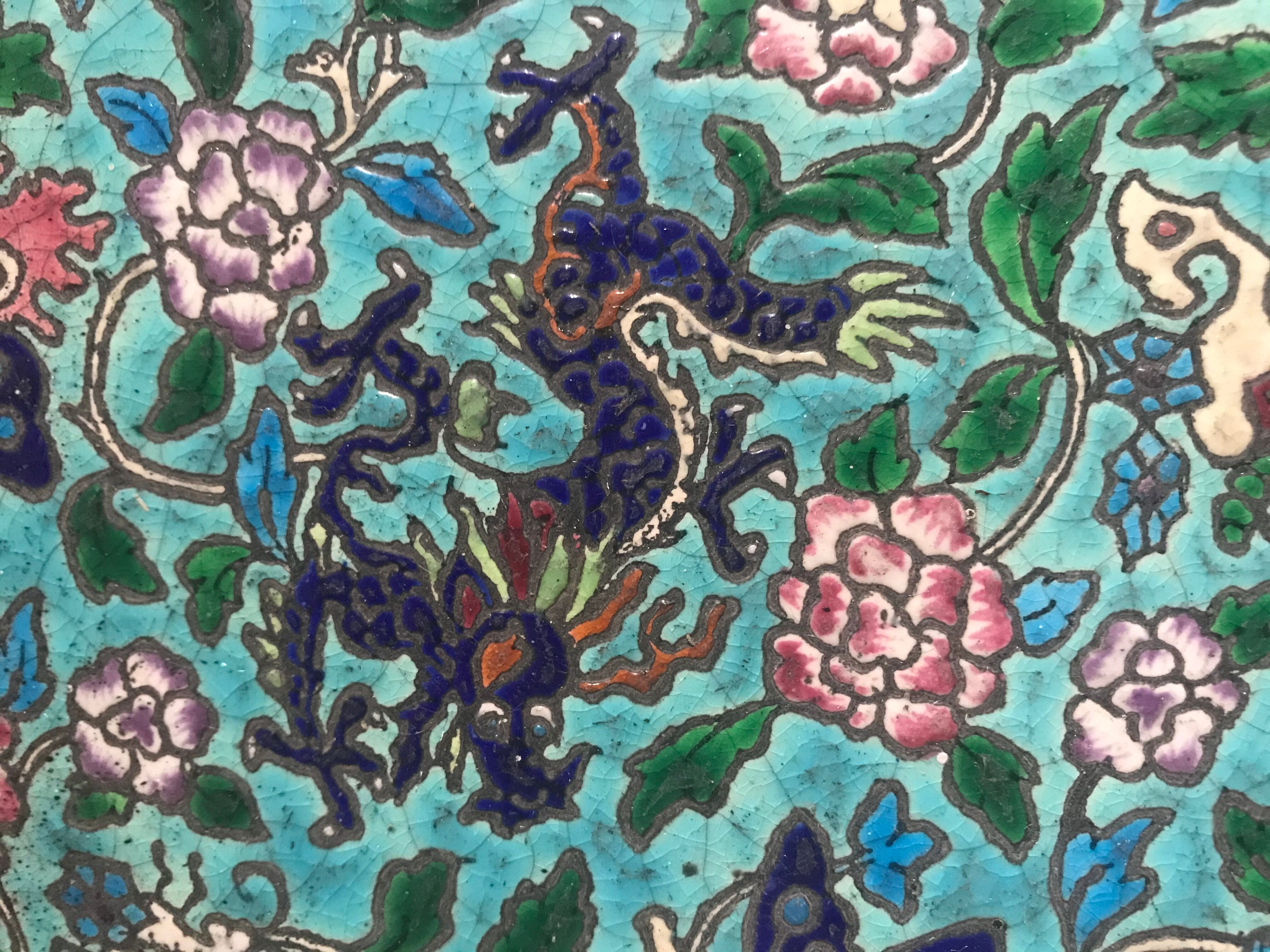 Longwy 19th-century enamels sellette