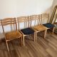 Set of 4 ribbed fabric chairs