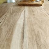 Farmhouse table in natural raw solid oak