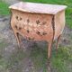 Commode ancienne en marqueterie style louis xv avec plateau marbre