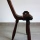 Brutalist Tripod Chair in Sculpted Wood, France