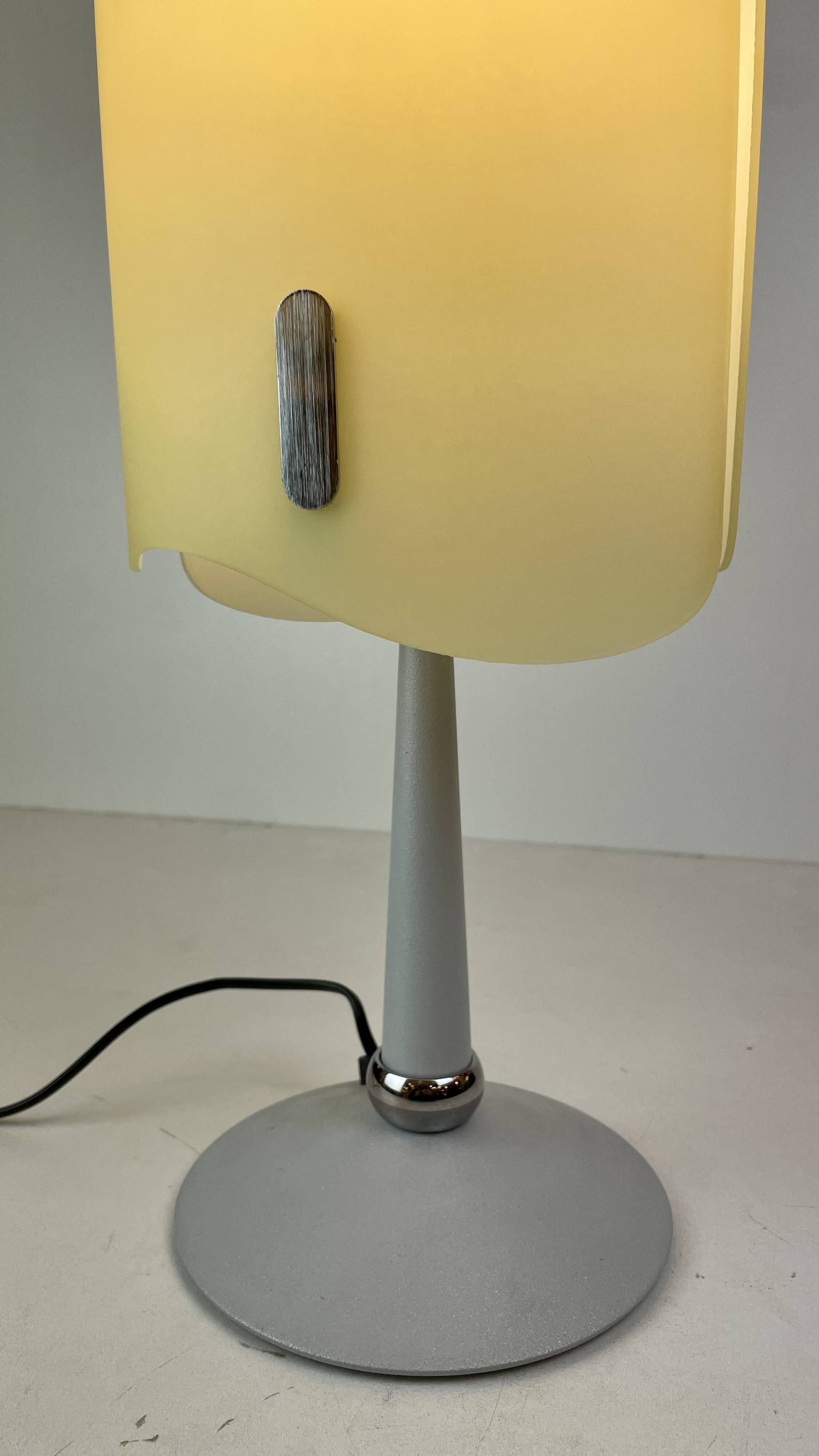 Pair of Italian Opaline Table Lamps, 1990s