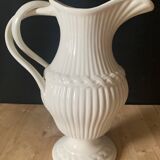 Gien earthenware white pitcher
