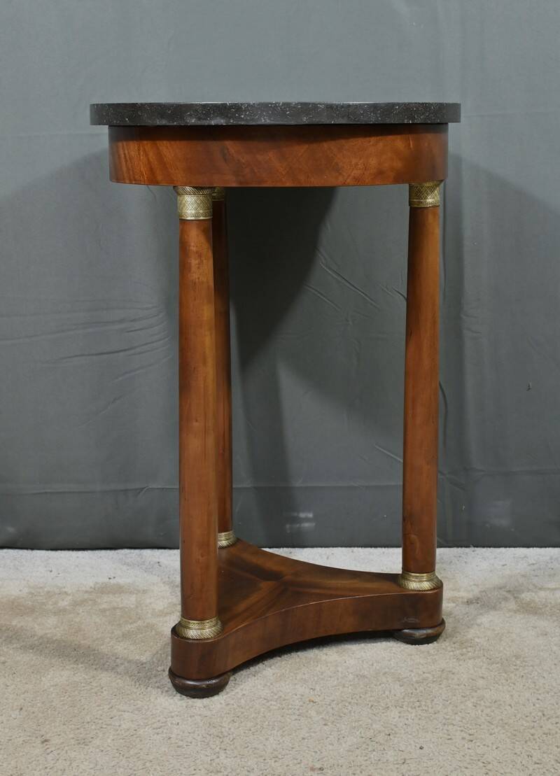 Tripod Pedestal Table in Mahogany, Empire Style – Early 20th Century
