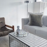 Coffee table tiles mosaic white joint black