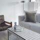 Coffee table tiles mosaic white joint black